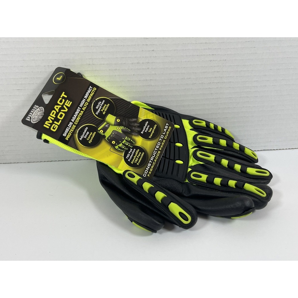 PUGS Tech Work Glove Impact Glove Size Large NEW - Picture 1 of 3